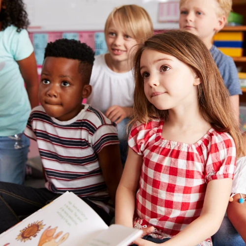 Children paying attention to the teacher